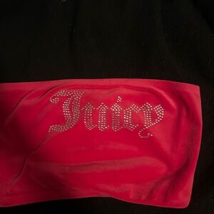 Juicy Couture hot pink Crop Top with Silver Accents